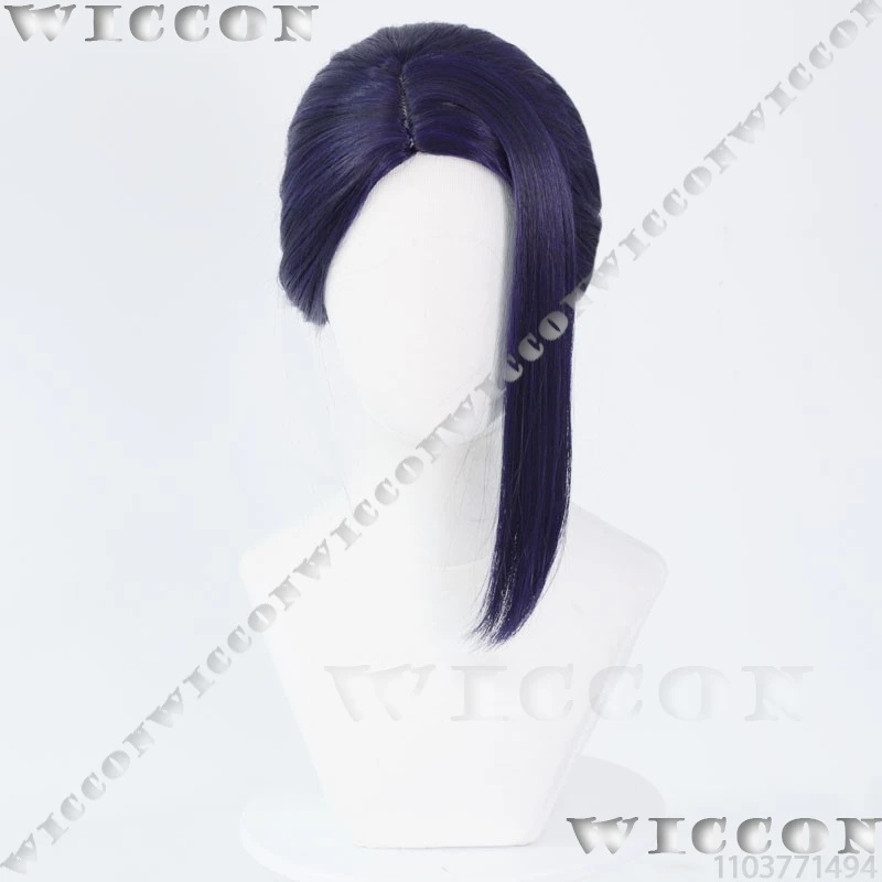 Anime Cosplay Blue Hair - x;3,f6'b7\g,วิกผมสีฟ้าผมยาวสำหรับผู้หญิง คอสเพลย์เกมอนิเมะ LOL คาทลิน คิรามมัน อารานซ์