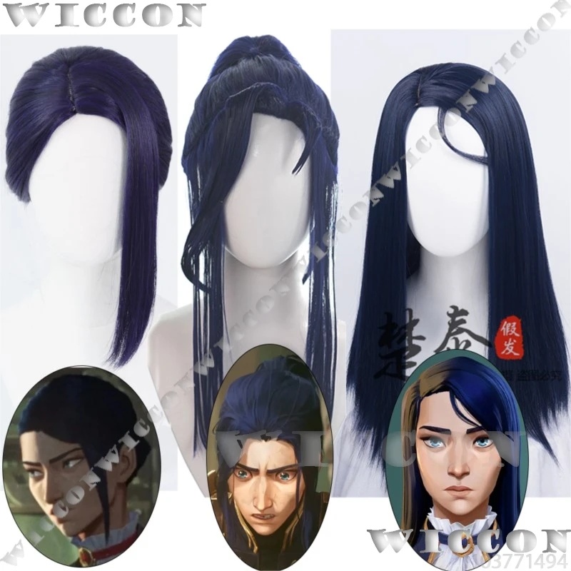 x;3,f6'b7\g,วิกผมสีฟ้าผมยาวสำห - Anime Cosplay Blue Hair บทวิจารณ์และราคา