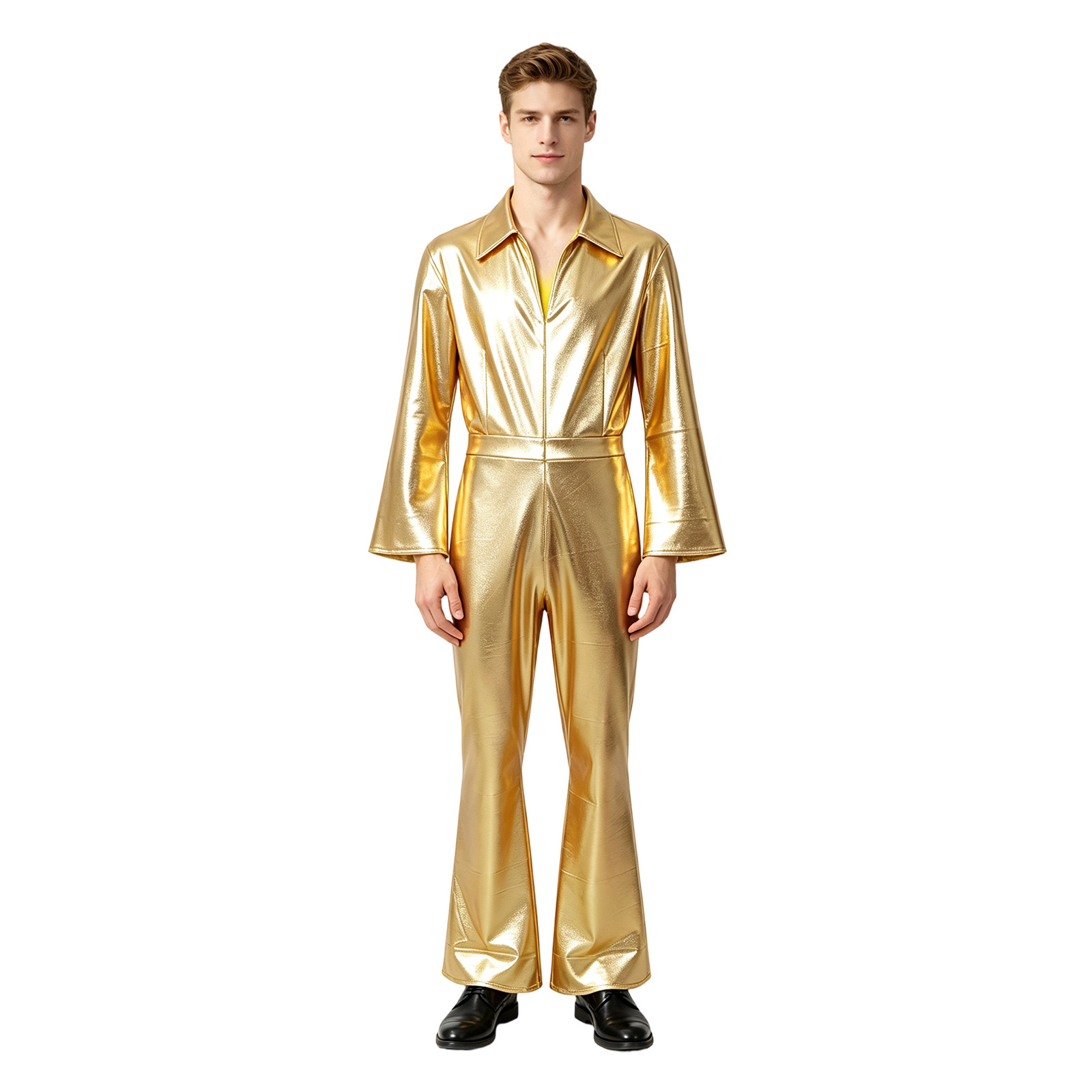 ชุดจั๊มสูทสีทองเมทัลลิกเงางาม  - Anime Cosplay Jumpsuit บทวิจารณ์และราคา